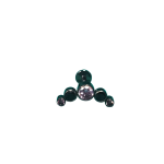 5 brillo plata y negro