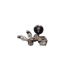 Flor plata con estrella