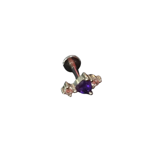 Corazon morado con brillo