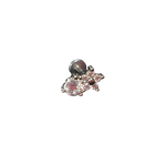 Flor plata con brilo