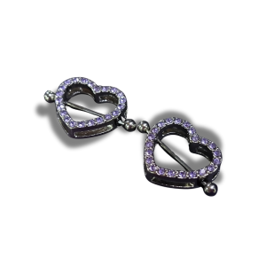 Corazon brillo morado